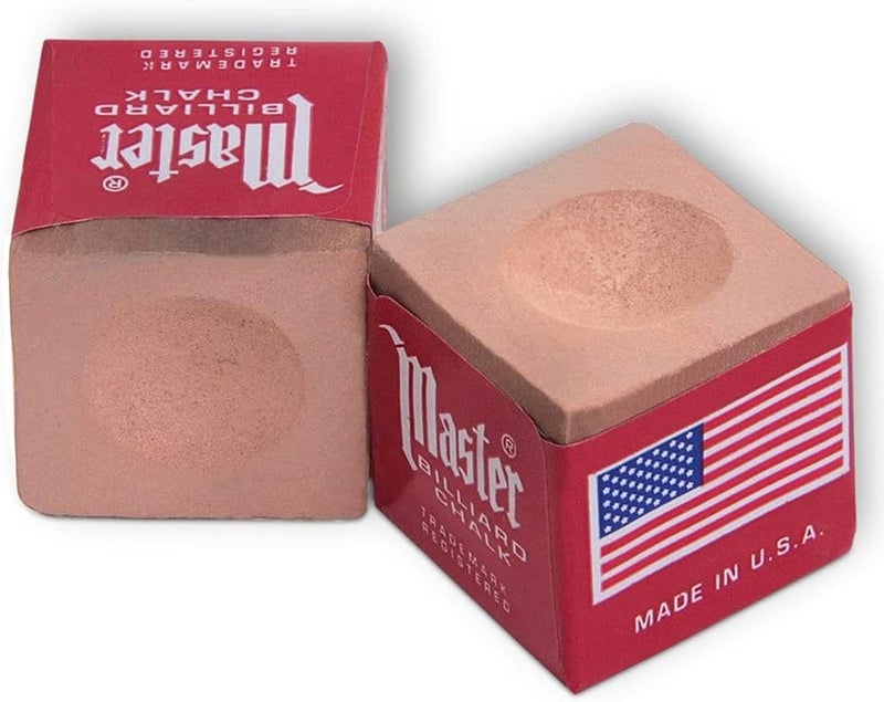 Master Chalk Master Billiard Pool Cue Chalk Premium Quality - 1 Dozen - Made in The USA + 2 pcs of Quality Billiard Pool Table Spots by Tweeten Fibre Co. - Image 2